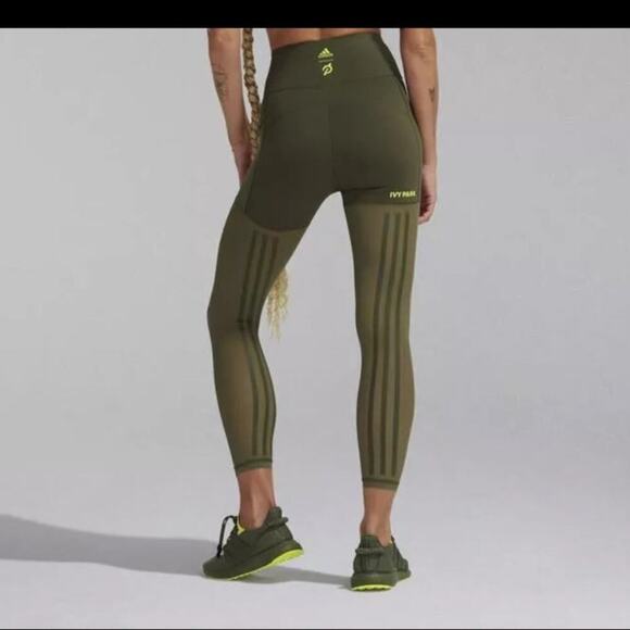 Adidas Womens Ivy Park x Peloton Focus Olive Power Tights Size Medium - Picture 9 of 9
